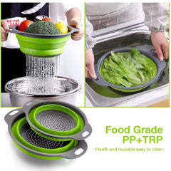 Huitich A - Express Silicone Folding Colander Collapsible Vegetable Strainer - Mumzar