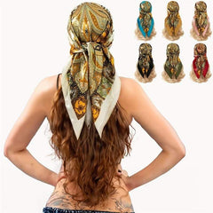 Huitich A - Express Silk Satin Square Scarf for Women Paisley - Mumzar