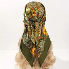 Huitich A - Express Silk Satin Square Scarf for Women Paisley - Mumzar