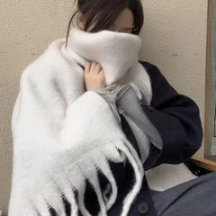 Huitich A - Express Soft Mohair Tassel Wrap Winter Scarf - Mumzar