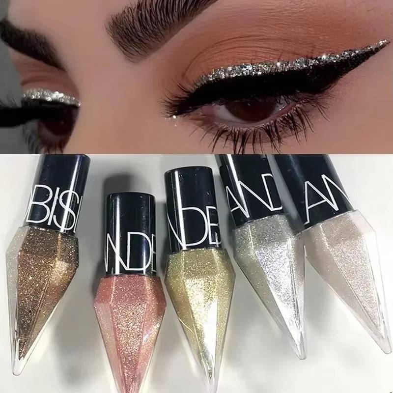 Huitich A - Express Waterproof Glitter Eyeliner Silver Rose Gold - Mumzar