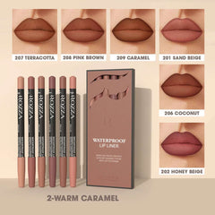Huitich A - Express Waterproof Lip Liner Set 6 Colors - Mumzar