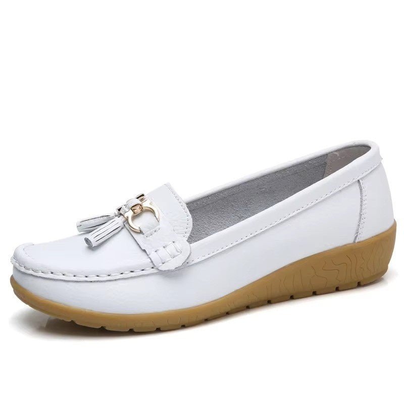 Huitich A - Express White Ballet Flats for Women Casual Slip - On Loafers - Mumzar