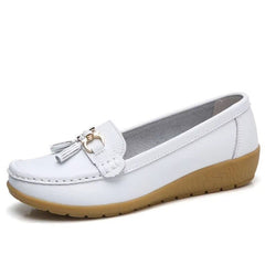 Huitich A - Express White Ballet Flats for Women Casual Slip - On Loafers - Mumzar