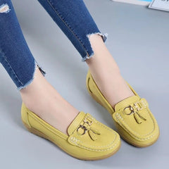 Huitich A - Express White Ballet Flats for Women Casual Slip - On Loafers - Mumzar