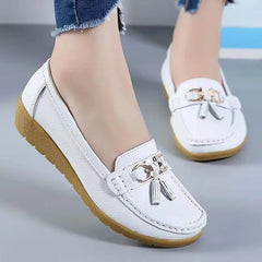 Huitich A - Express White Ballet Flats for Women Casual Slip - On Loafers - Mumzar