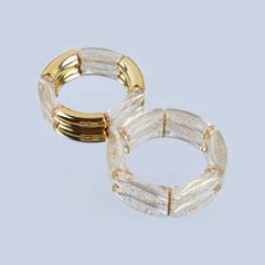Huitich Amber Resin Bamboo Bracelet Set - Mumzar