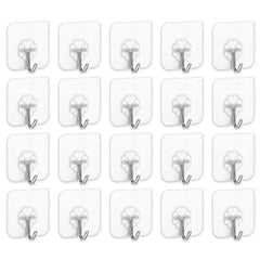 Huitich AMZ Self Adhesive Hooks 8kg Pack 20PCS Durable Wall Hooks - Mumzar