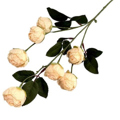 Huitich Artificial Champagne Roses Elegant Faux Flowers - Mumzar