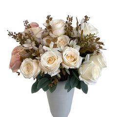 Huitich Artificial Pink Flower Decor Bouquet - Mumzar