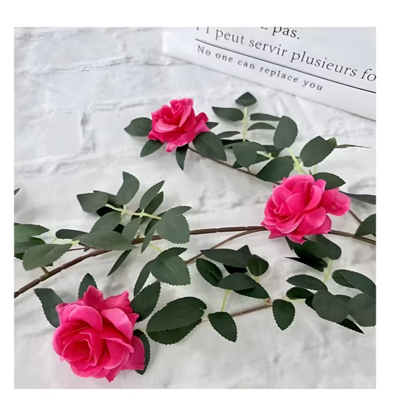 Huitich Artificial White Rose Wall Hanging Decor - Mumzar