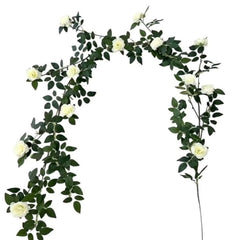 Huitich Artificial White Rose Wall Hanging Decor - Mumzar