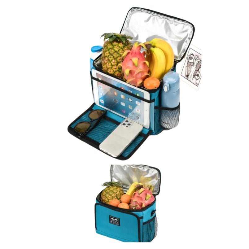 Huitich Blue Lunch Box Bag with Insulated Cooler - Mumzar