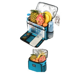 Huitich Blue Lunch Box Bag with Insulated Cooler - Mumzar