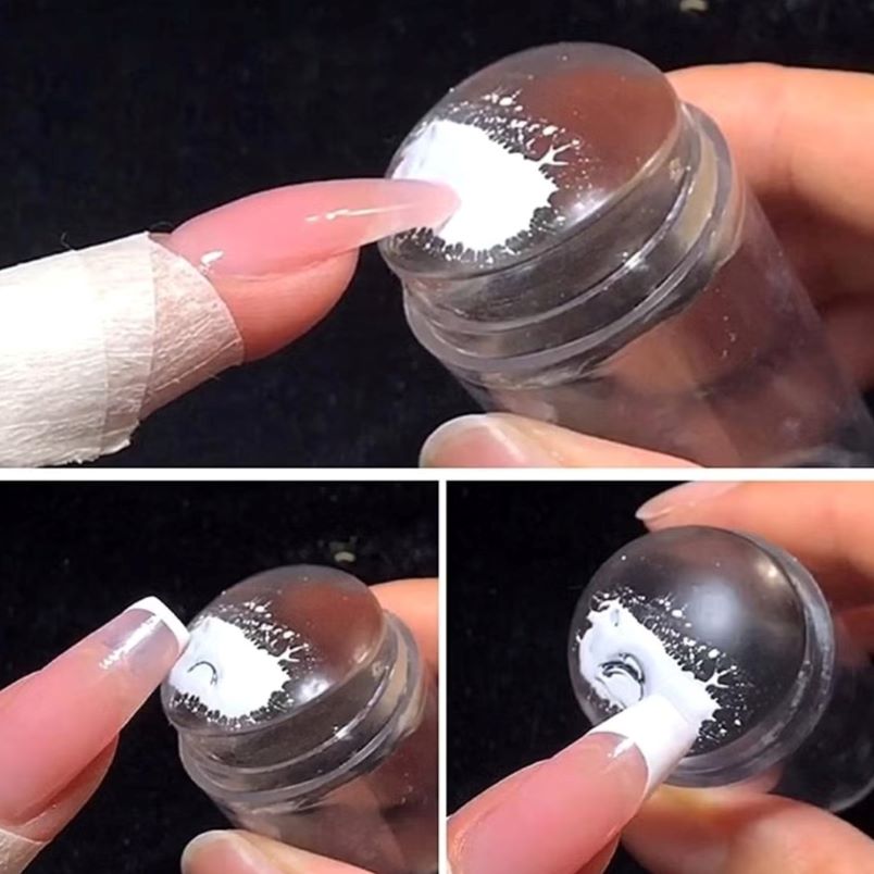 Huitich Clear Silicone Nail Stamper for Precise Nail Art - Mumzar