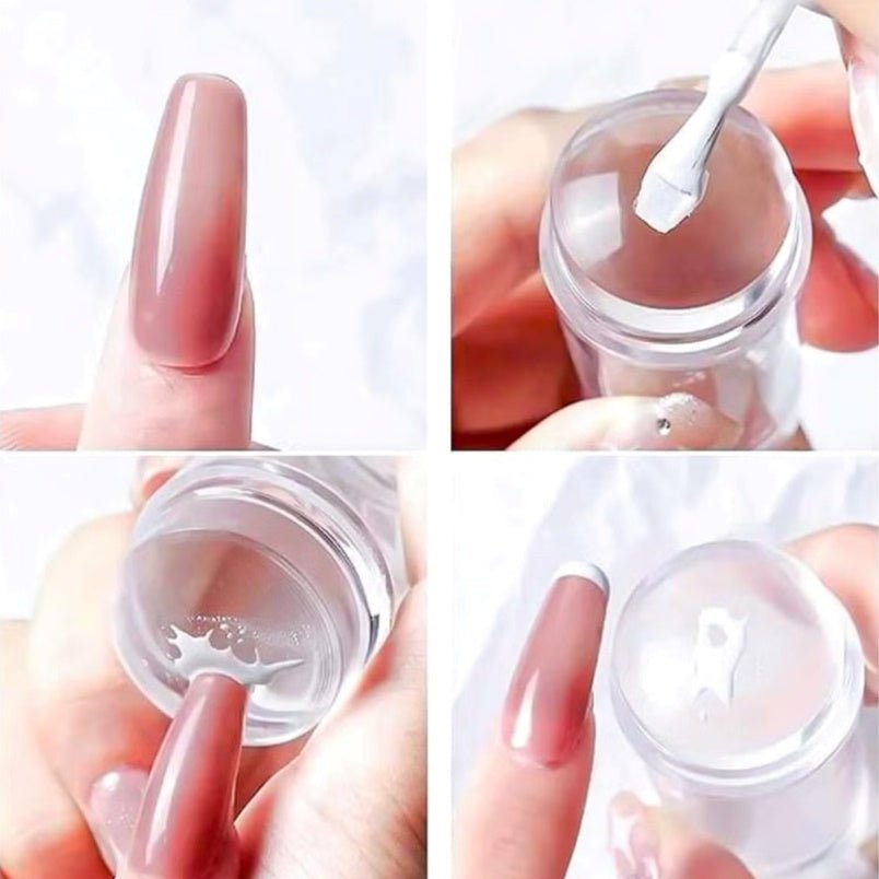 Huitich Clear Silicone Nail Stamper for Precise Nail Art - Mumzar