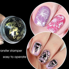 Huitich Clear Silicone Nail Stamper for Precise Nail Art - Mumzar