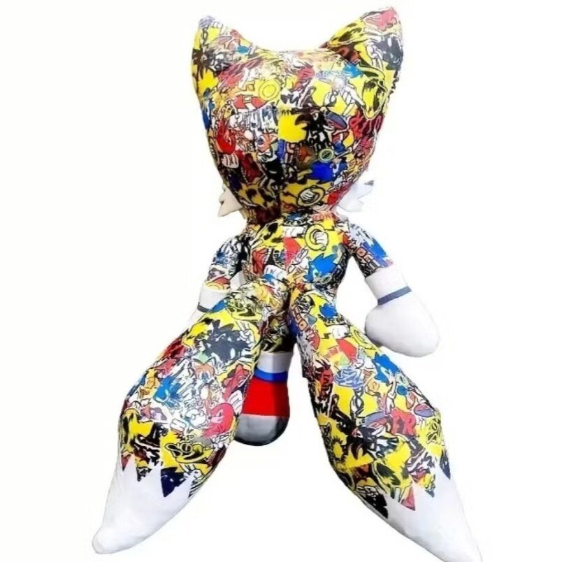 Huitich Colorful Fox Plush Toy with Vibrant Graffiti Design - Mumzar