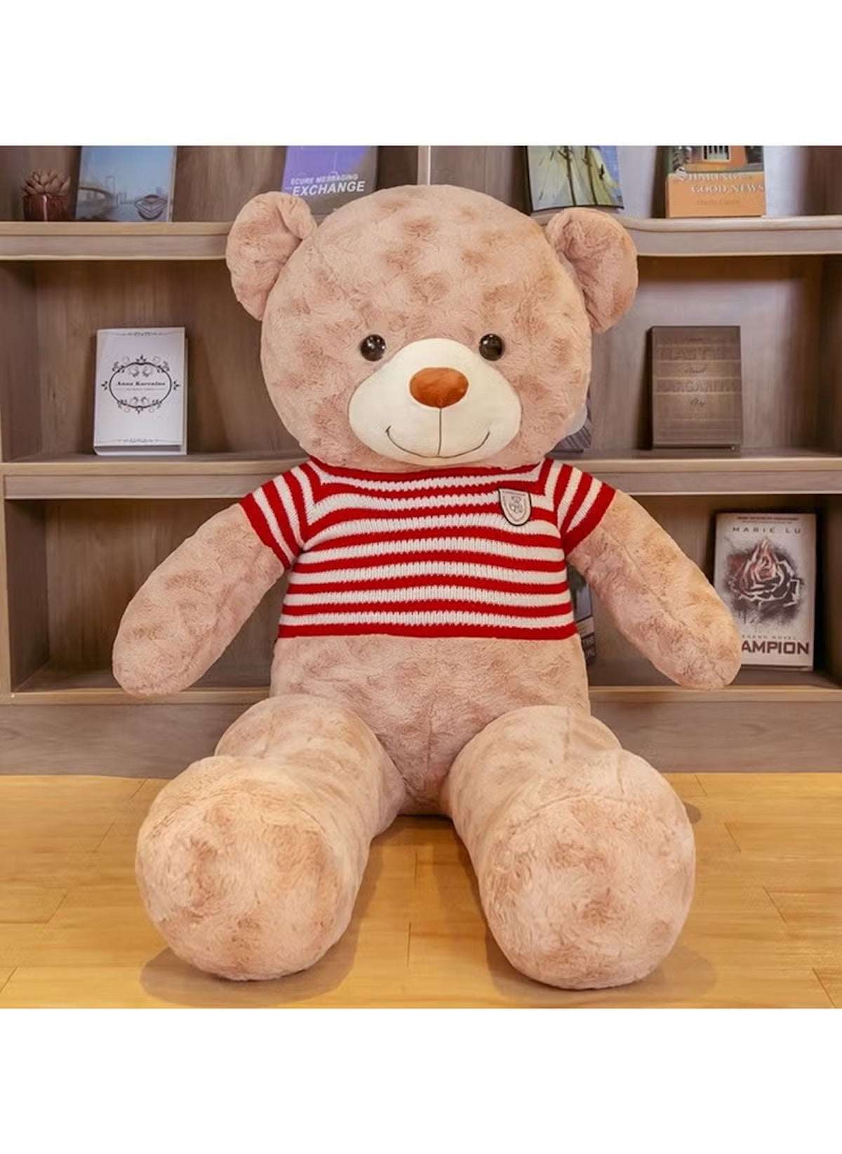 Huitich Dark Brown Teddy Bear with Sweater Plush Toy - Mumzar