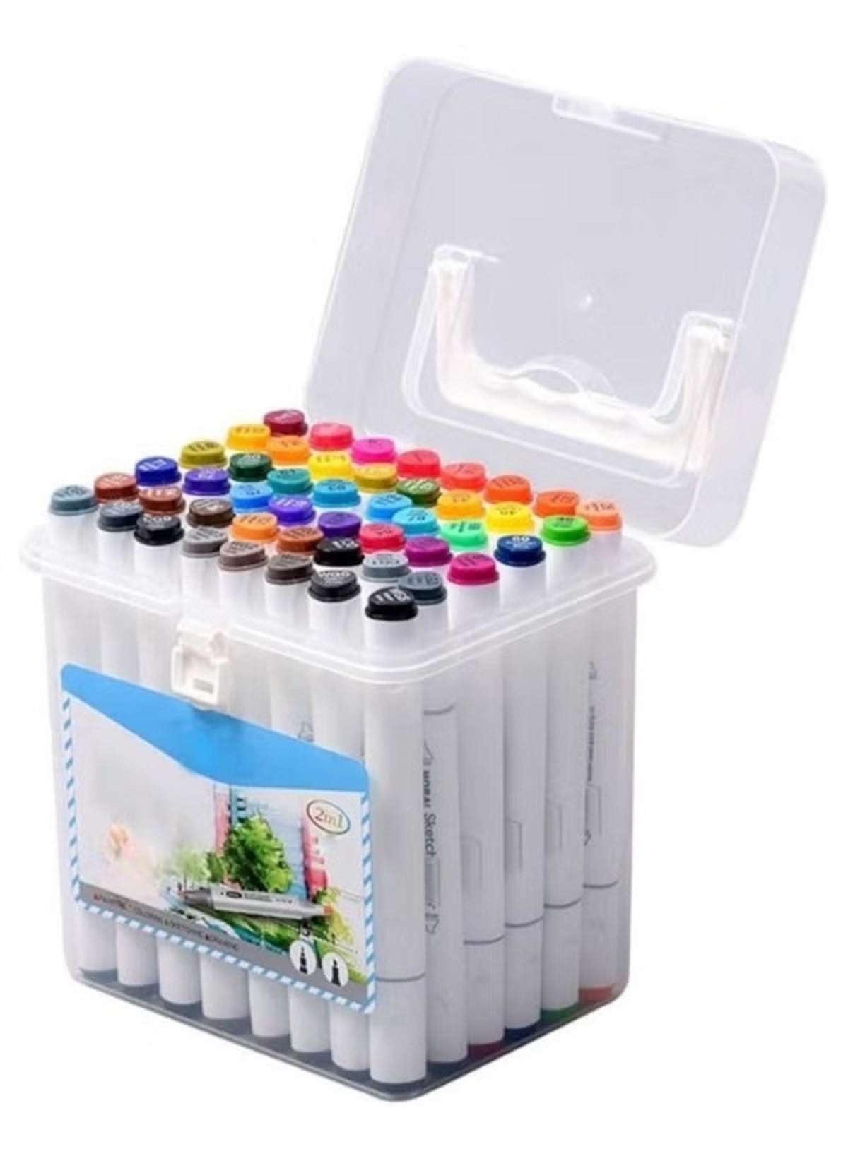 Huitich Double Headed Marker Set with 48 Colors - Mumzar