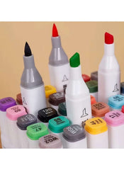 Huitich Double Headed Marker Set with 48 Colors - Mumzar