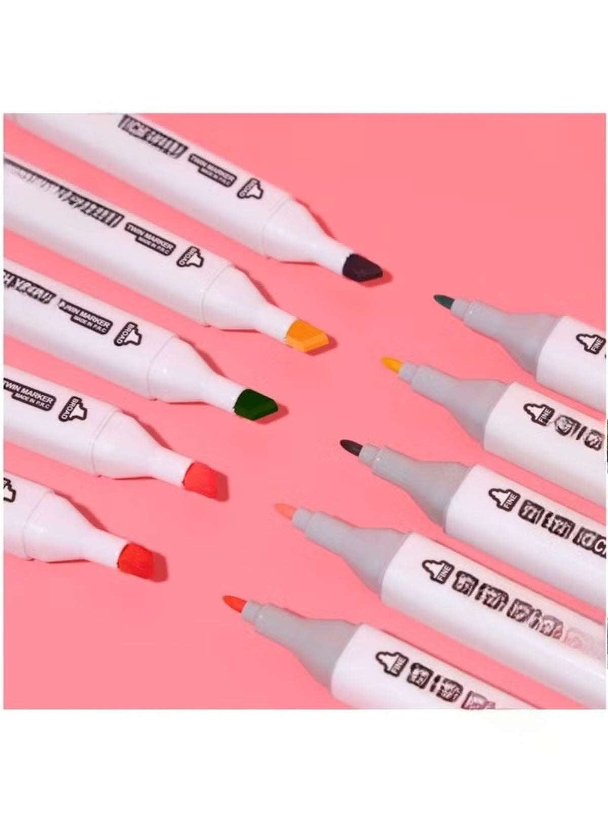 Huitich Double Headed Marker Set with 48 Colors - Mumzar