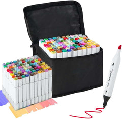 Huitich Dual Tip Marker Set 24 Colors with Carry Case - Mumzar