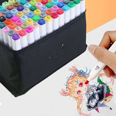 Huitich Dual Tip Marker Set 24 Colors with Carry Case - Mumzar