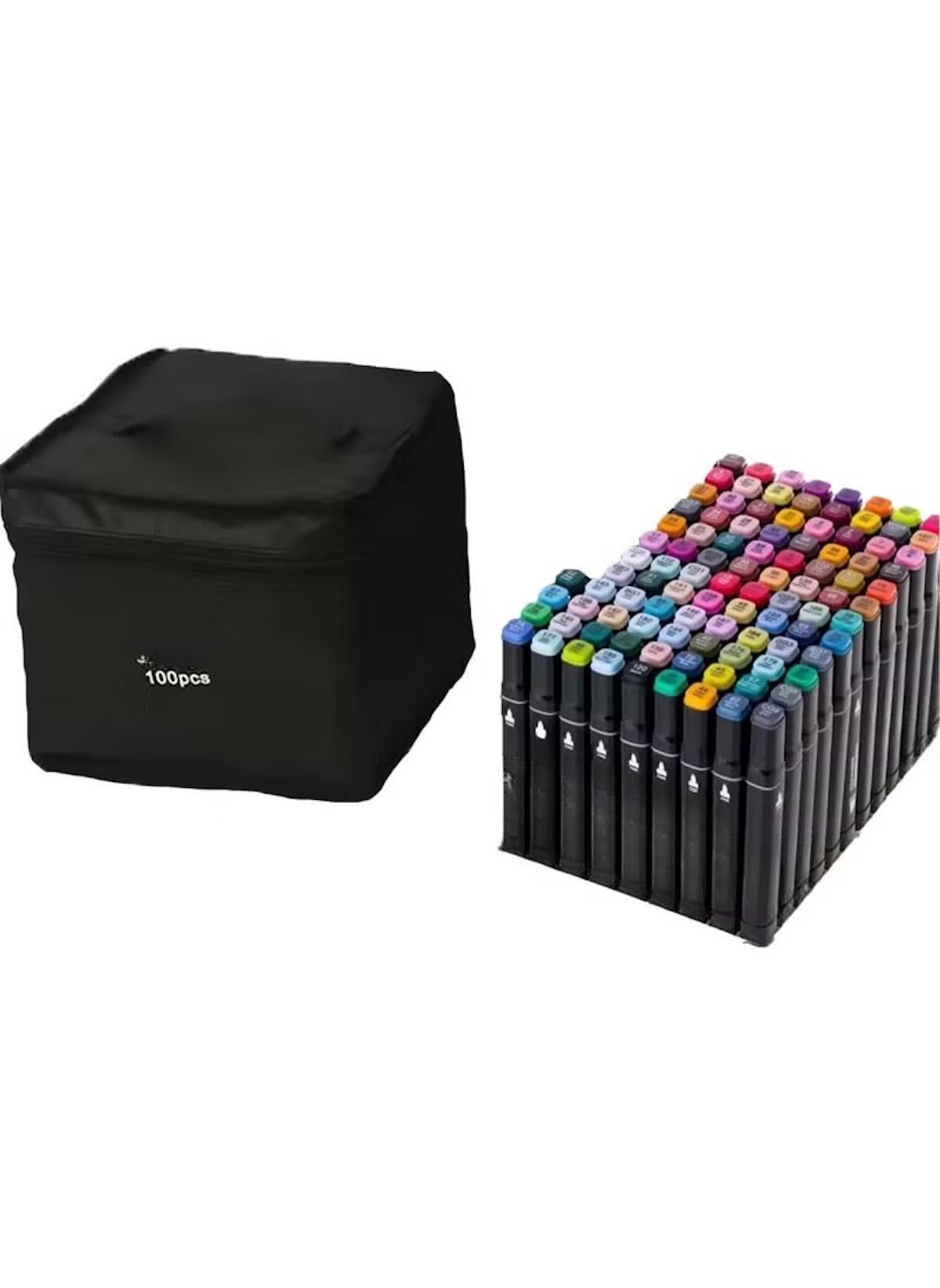 Huitich Dual Tip Markers Set 100 Colors with Carry Case - Mumzar