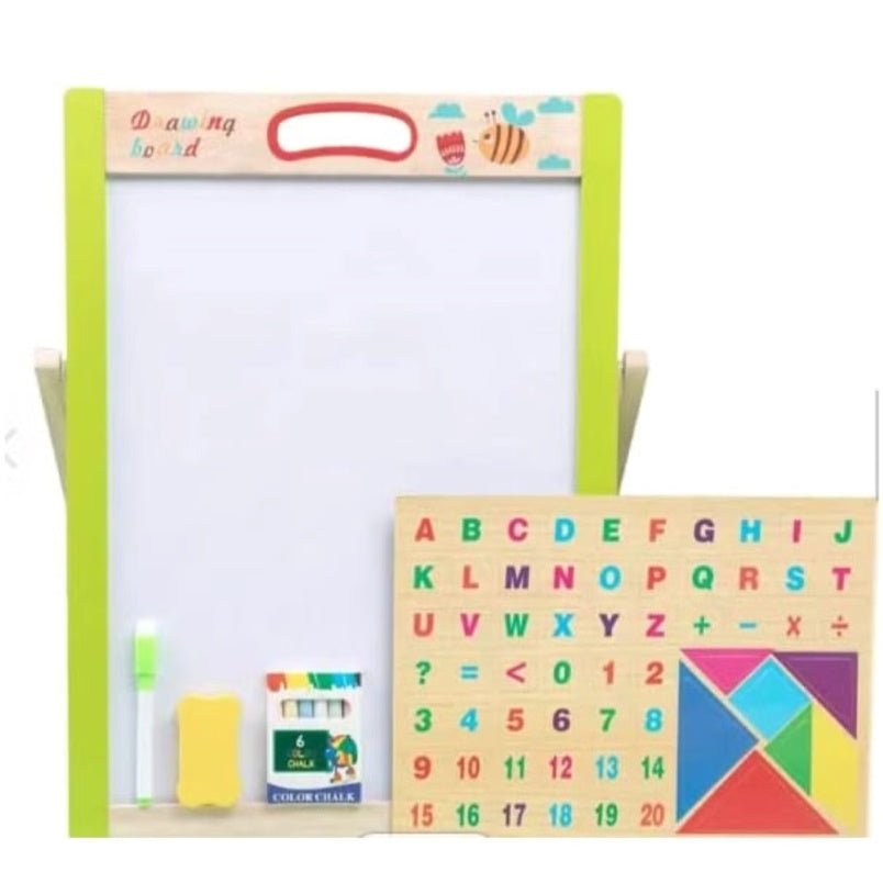 Huitich Educational White Board for Kids with Chalk Set - Mumzar
