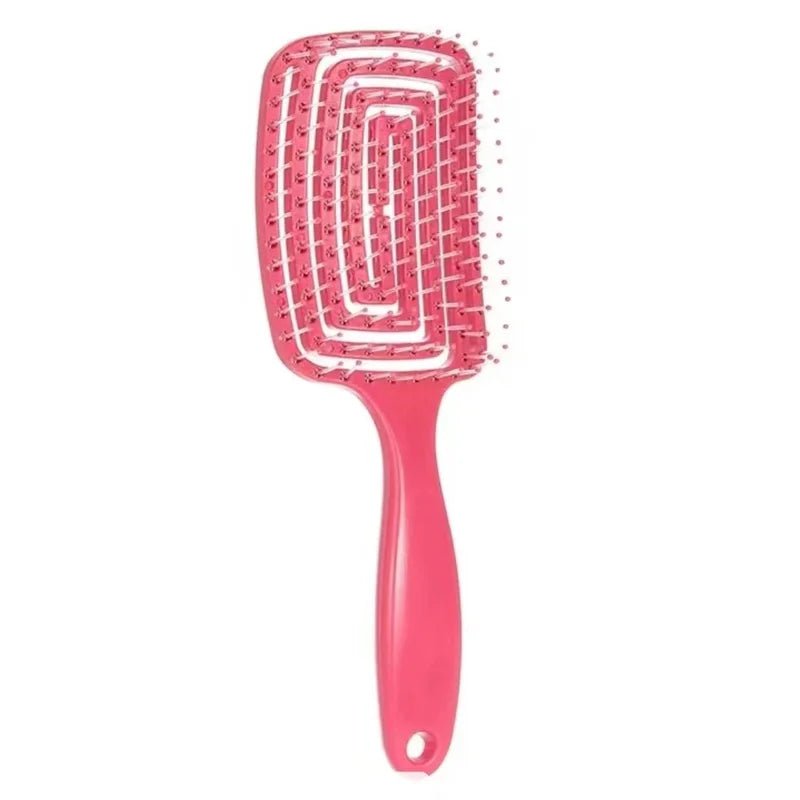Huitich Elastic Massage Hair Brush Comb Soft Pink - Mumzar