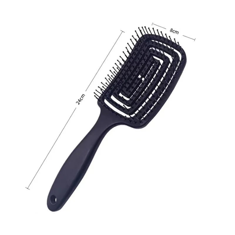 Huitich Elastic Massage Hair Brush Comb Soft Pink - Mumzar