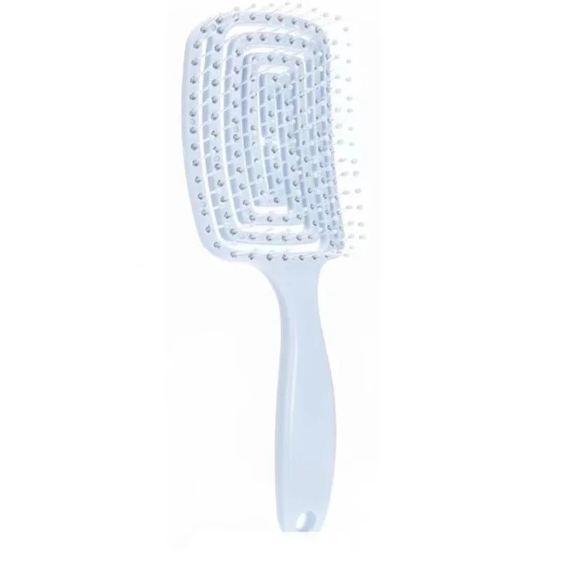 Huitich Elastic Massage Hair Brush Comb Soft Pink - Mumzar