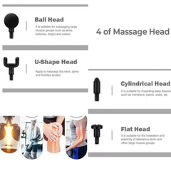 Huitich Electric Fascia Massage Gun with 5 Heads - Mumzar