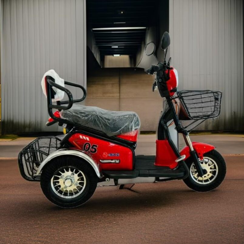 Huitich Electric Trike Scooter with Basket Red - Mumzar