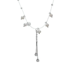 Huitich Elegant Faux Pearl Crystal Necklace for Women - Mumzar