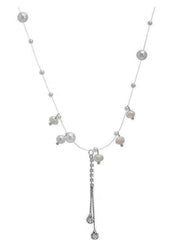 Huitich Elegant White Pendant Necklace with Pearls - Mumzar