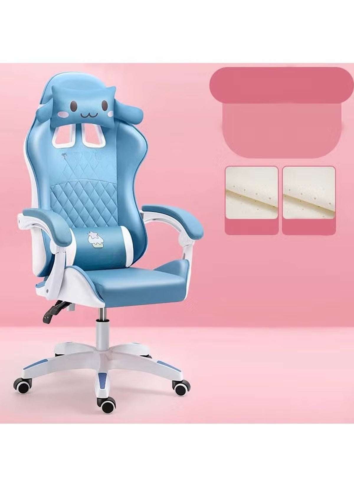 Huitich Ergonomic Kids Study Chair Blue Gaming Seat - Mumzar