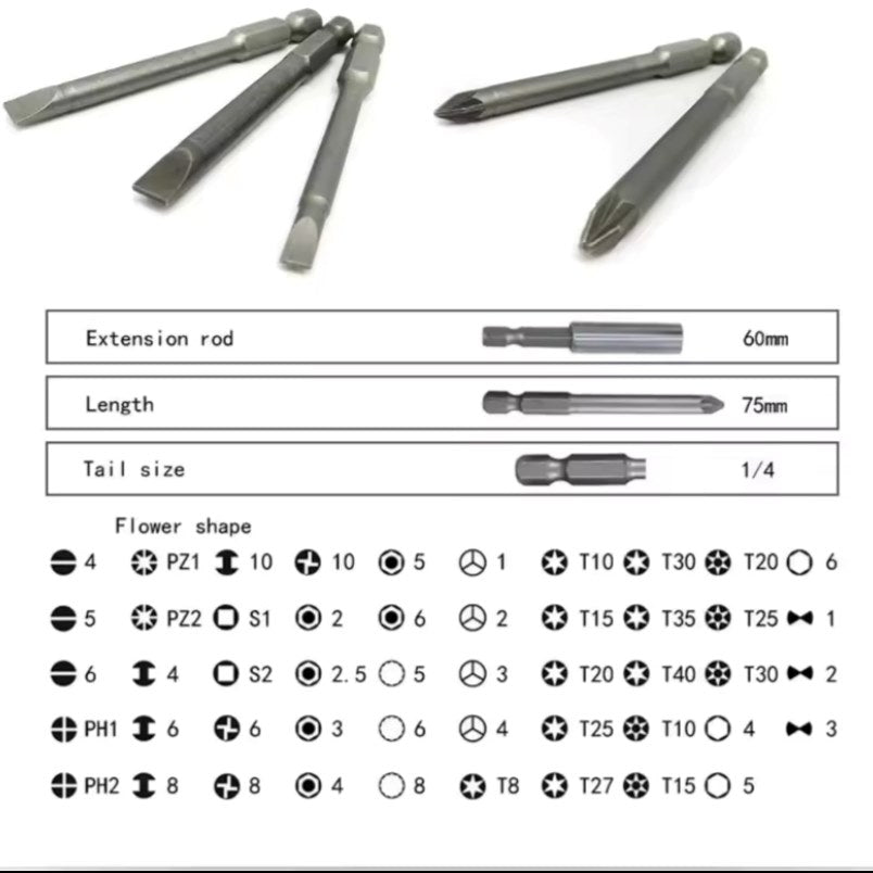 Huitich Extra Long Magnetic Screwdriver Bit Set - Mumzar