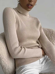 Huitich Fall Cashmere Pullovers for Women Soft Knit Turtleneck Sweater - Mumzar