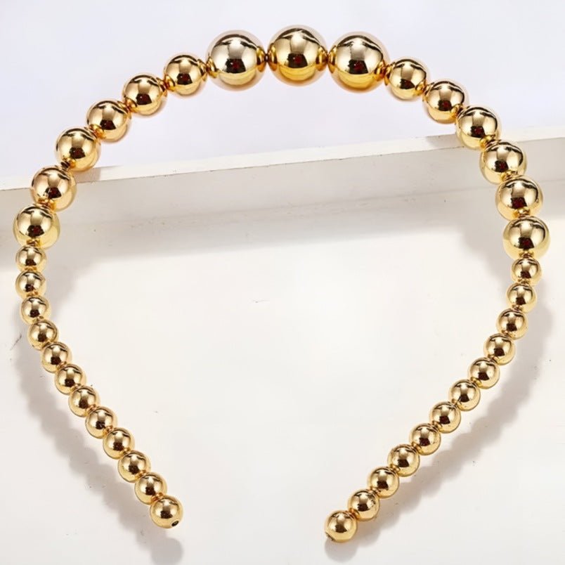 Huitich Fashion Hairband Girls Gold Beaded Headband - Mumzar