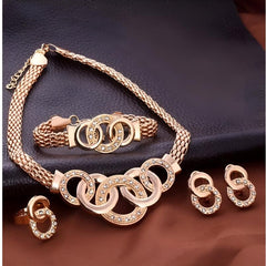 Huitich Four Piece Gold Jewelry Set with Pendant - Mumzar