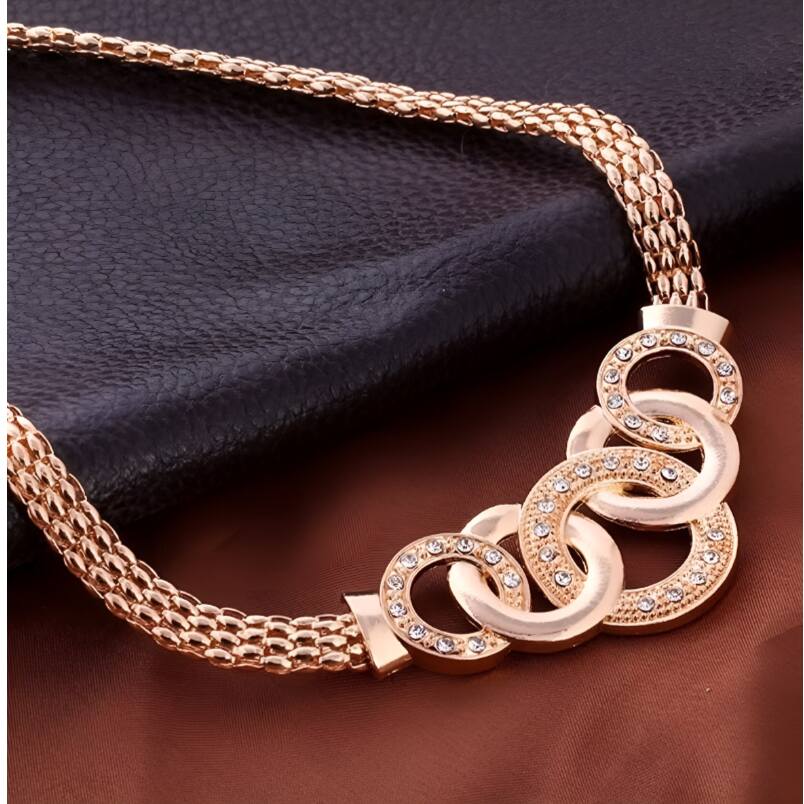 Huitich Four Piece Gold Jewelry Set with Pendant - Mumzar