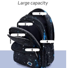 Huitich Galaxy School Backpack with Wheels for Kids - Mumzar