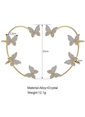 Huitich Gold Butterfly Earrings for Women with Crystals - Mumzar