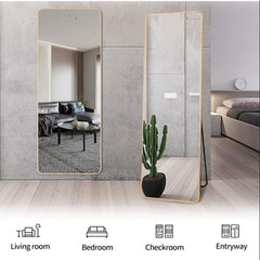 Huitich Gold Frame Floor Mirror Full Length Stylish Design - Mumzar