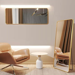 Huitich Gold Frame Floor Mirror Full Length Stylish Design - Mumzar
