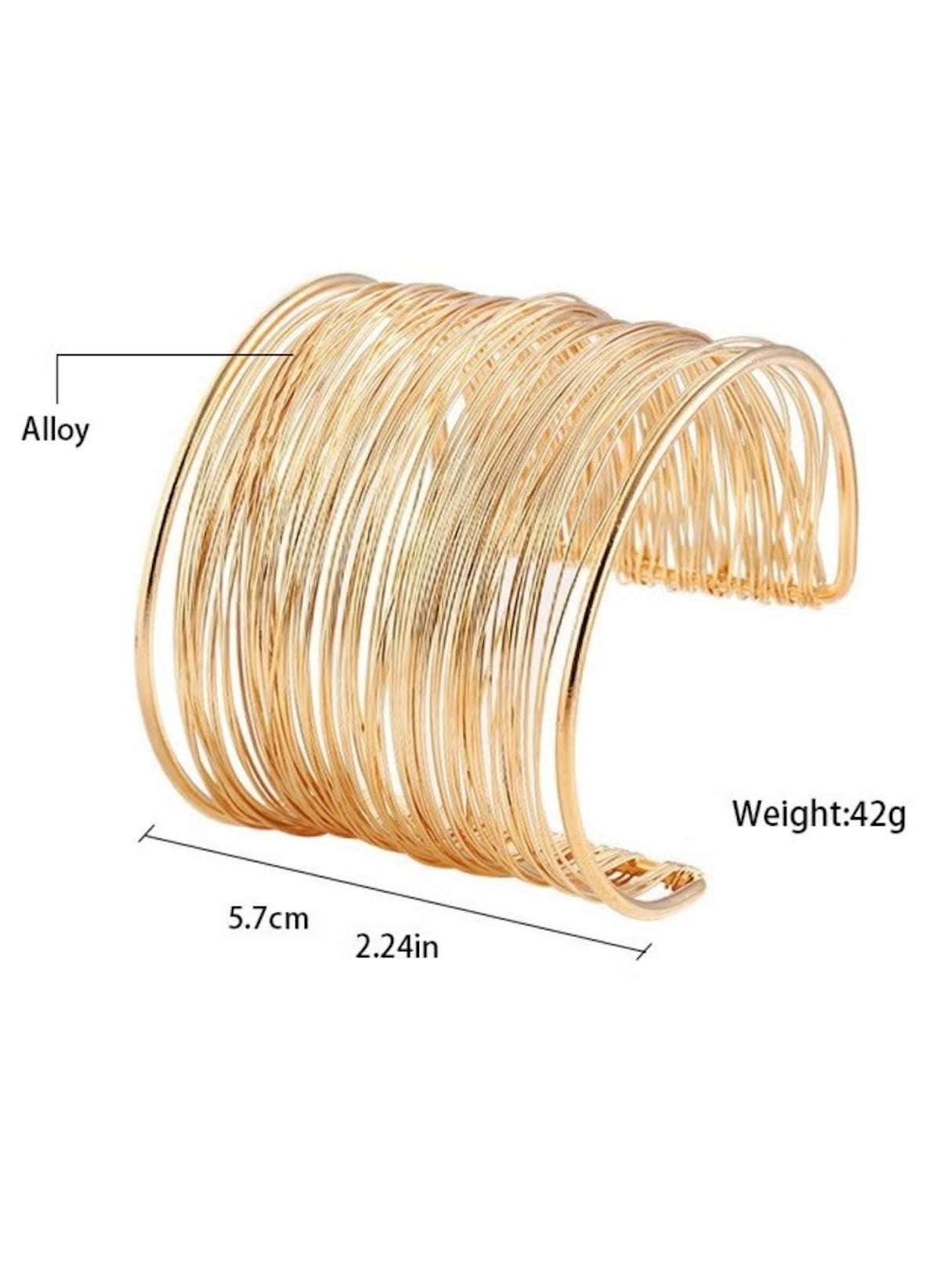 Huitich Gold Multi Layer Cuff Bracelet Elegant Jewelry - Mumzar