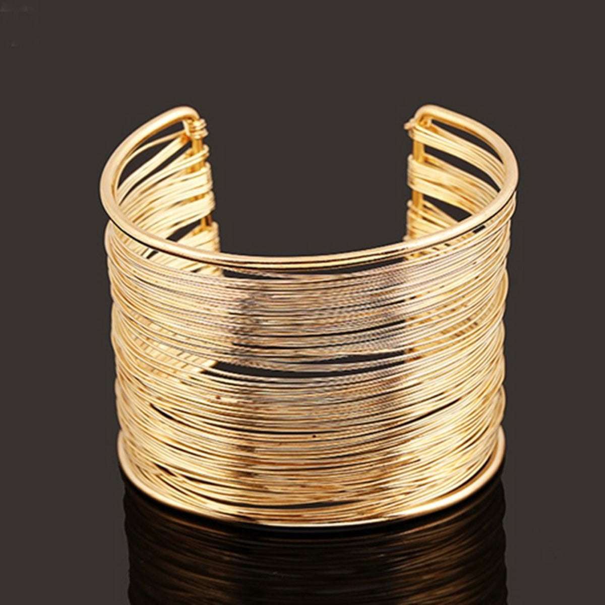 Huitich Gold Multi Layer Cuff Bracelet Elegant Jewelry - Mumzar