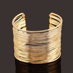 Huitich Gold Multi Layer Cuff Bracelet Elegant Jewelry - Mumzar